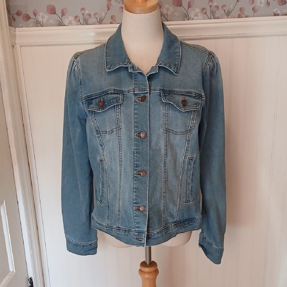 crown & ivy Light Blue Jean Jacket